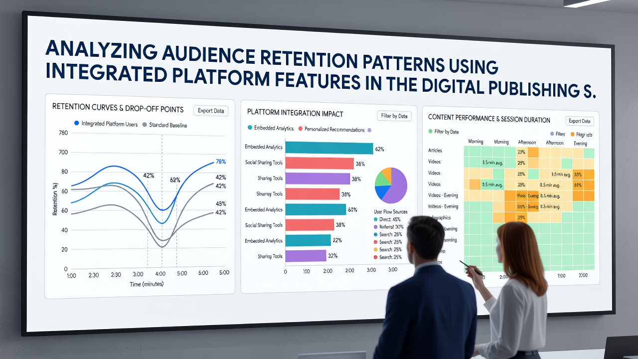 Chart displaying scroll depth and session duration trends across multiple digital articles