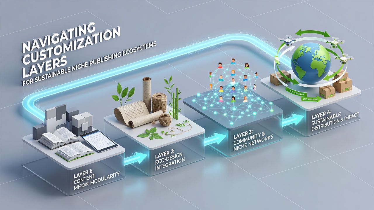 Diagram illustrating sustainable workflow through layered publishing customizations